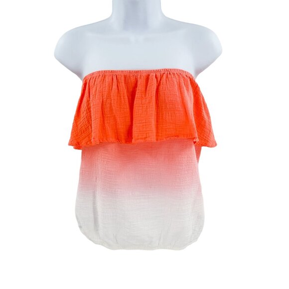 Nordstrom Socialite Ombre Strapless Ruffle Pop Over Top - Picture 1 of 6